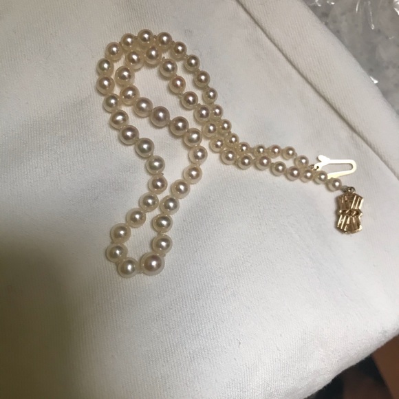NOT FOR SALE MIKIMOTO Sea Magic 14k clasp Gradua Pearl necklace - Picture 8 of 16